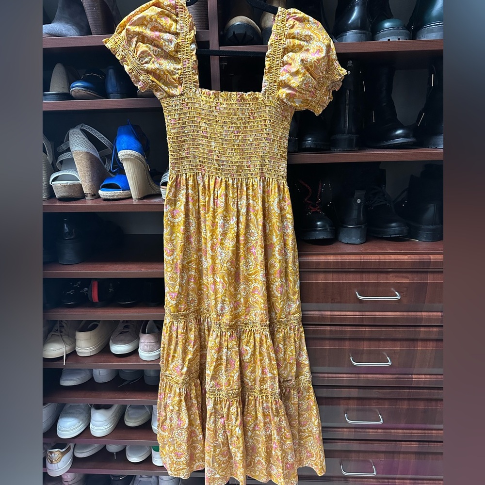 OPT NWOT Paisley Smocked Dress/Sz XS